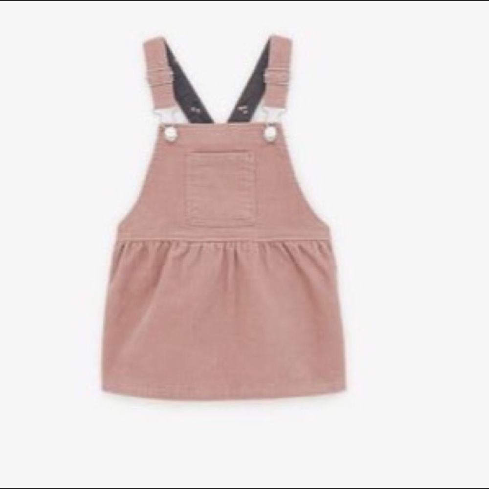 Zara Basic Corduroy Overall Dress 12-18 Months